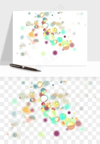 彩色光斑梦幻光点png免抠