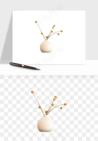 花瓶摆件花艺png免抠图