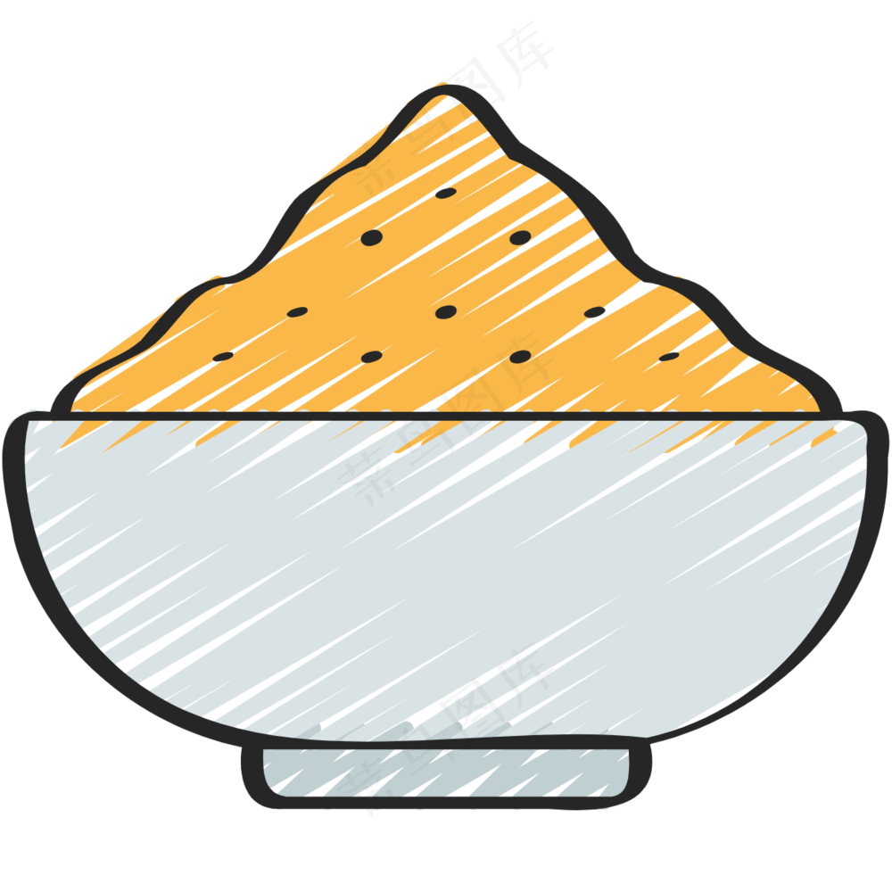 姜黄根粉末 turmeric 绿色健康食品 铅笔手绘图标icon