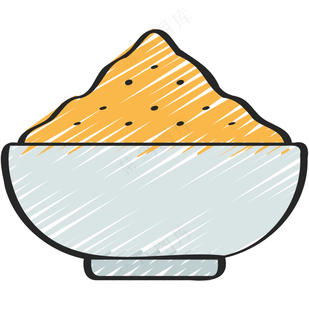 姜黄根粉末 turmeric 绿色健康食品 铅笔手绘图标icon