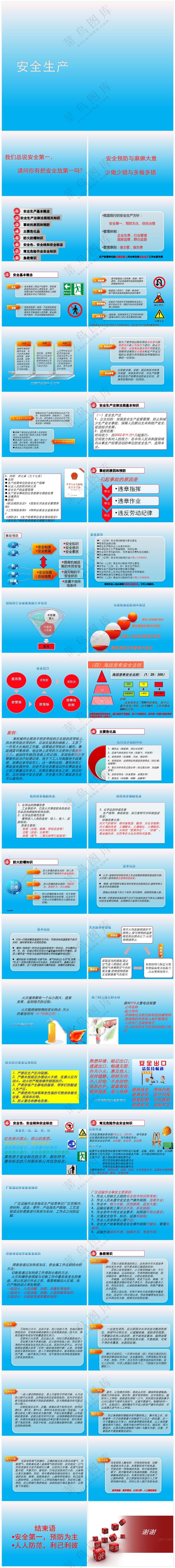 浅蓝色职场风安全生产培训课件最新