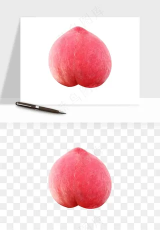 桃子油桃黄桃水果png免抠