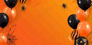 万圣节南瓜灯捣蛋恐怖背景