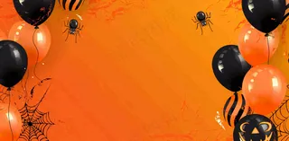 万圣节南瓜灯捣蛋恐怖背景