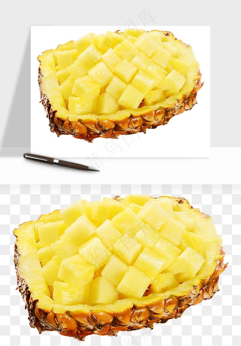 菠萝水果png免抠