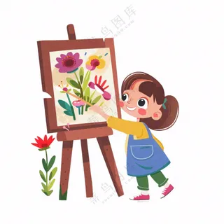 画画美术画板学习人物插画免抠