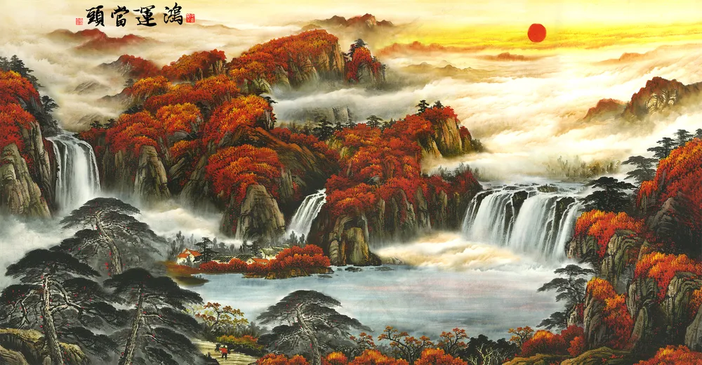 鸿运当头喷绘原图