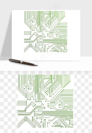 科技电路板线路矢量png免抠