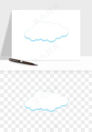 卡通云朵多云天气png免抠