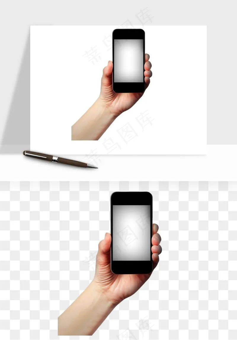 手拿手机素材png免抠