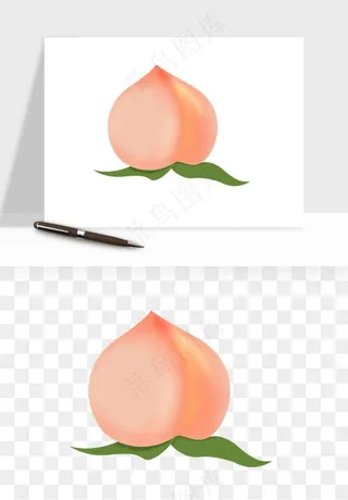 桃子油桃黄桃水果png免抠