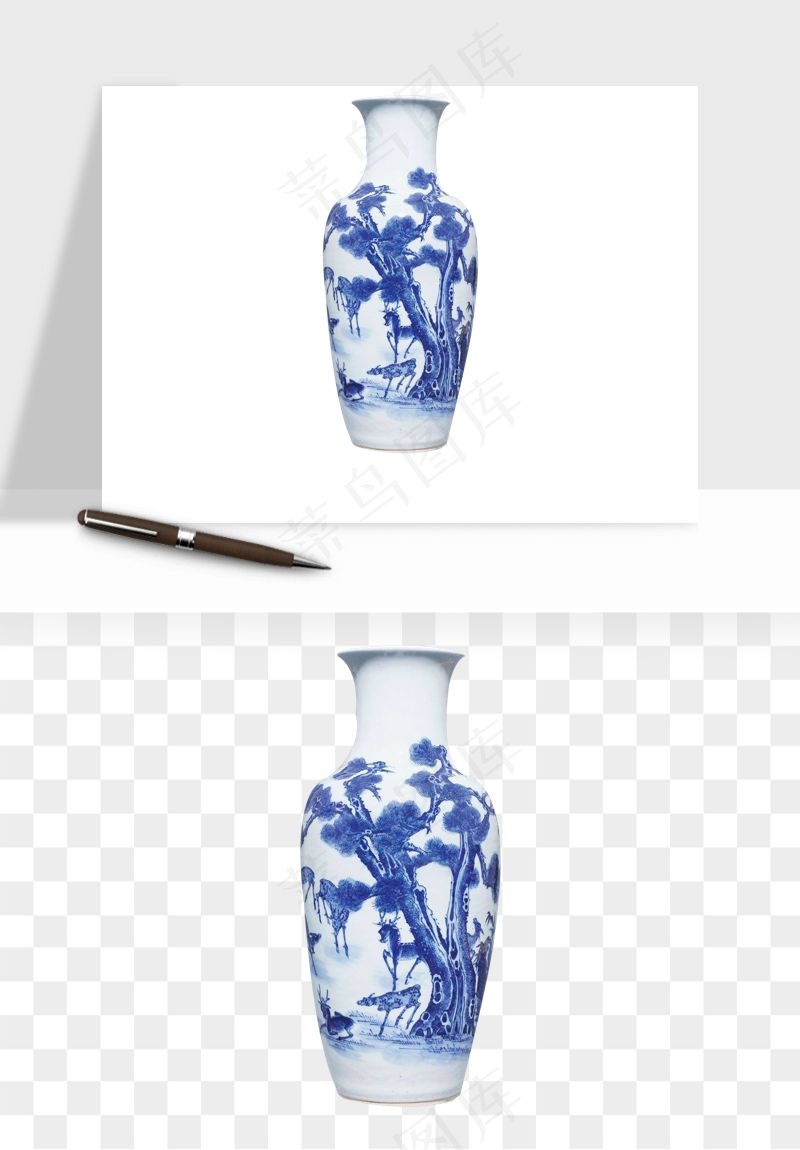 青花瓷陶瓷png免抠