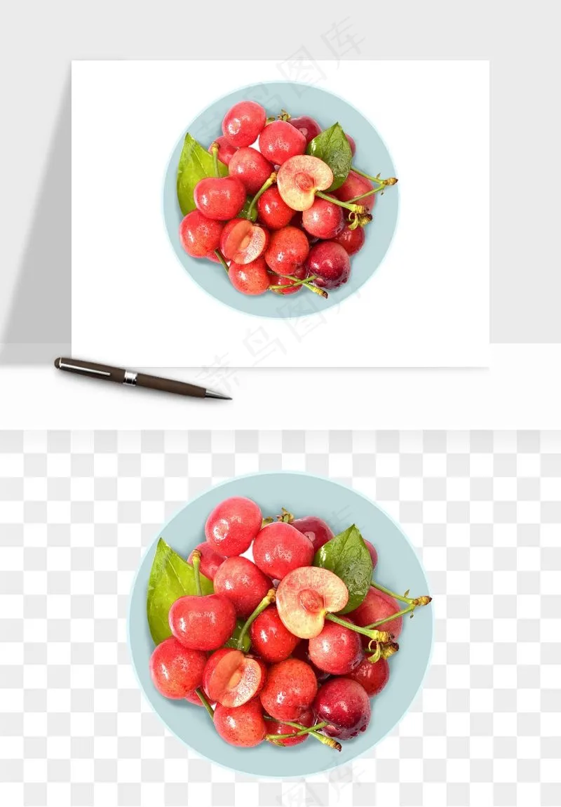 樱桃车厘子水果png免抠
