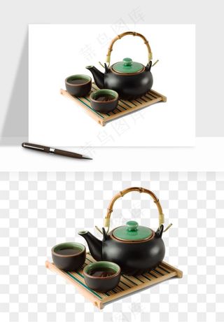 中国风茶壶茶几png免抠图
