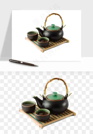 中国风茶壶茶几png免抠图