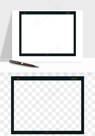 电影黑胶胶片元素png免抠