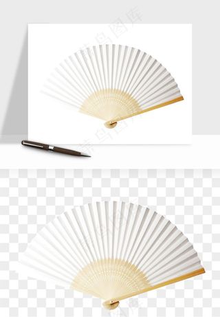 古风扇子元素png免抠