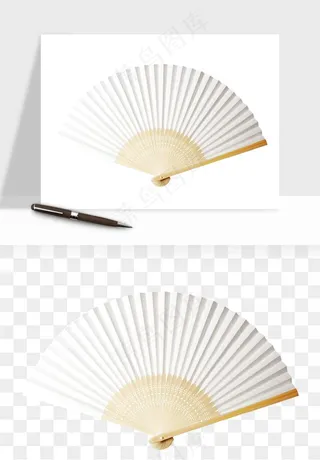 古风扇子元素png免抠