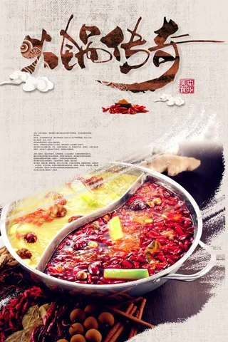火锅传奇美食海报