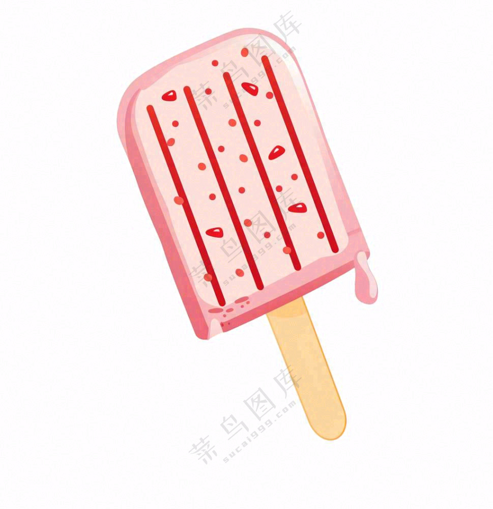 夏日冰棍冰淇淋卡通插画免抠