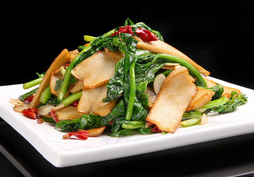烤蘑菇油菜32元