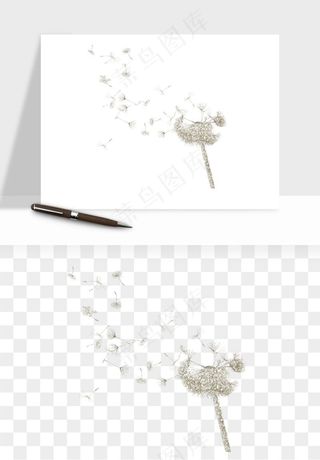 唯美蒲公英种子png免抠