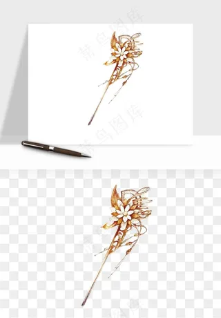 古风发簪头饰配饰png免抠