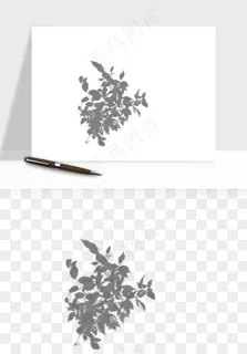 阴影植物窗户投影免抠元素