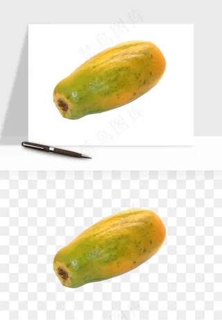 木瓜水果png免抠