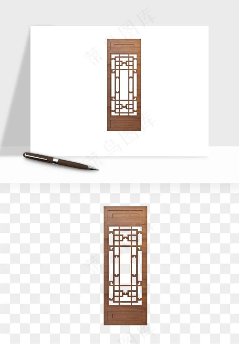 屏风国风元素png免抠