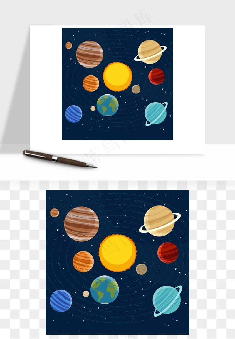 宇宙太空行星矢量png免抠