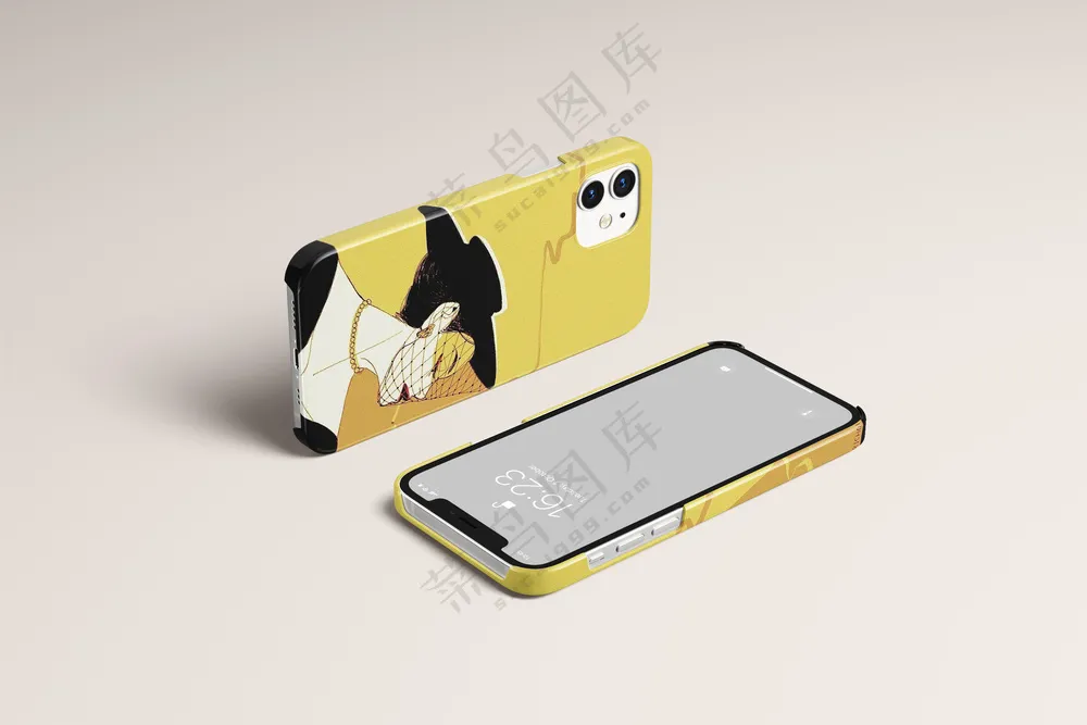  iPhone12手机壳样机文创周边PSD模板-09