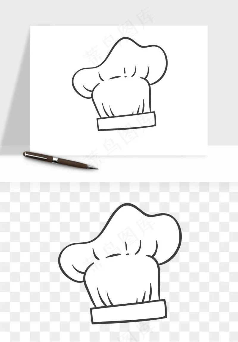 卡通厨师帽子png免抠