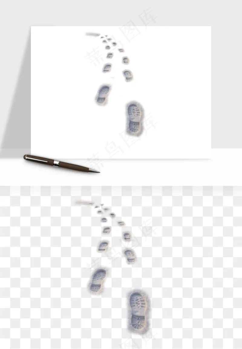 脚印脚丫鞋印png免抠