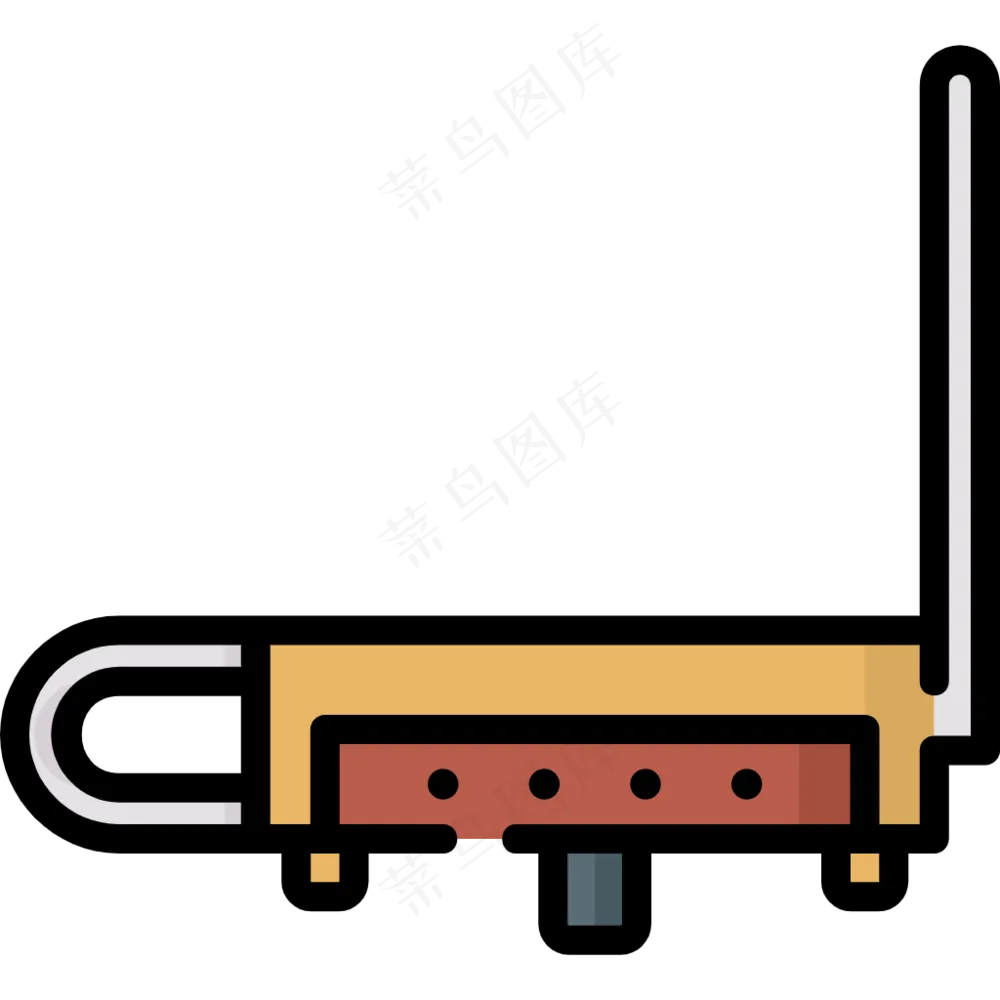 特雷门琴 theremin 乐器 线性彩色图标