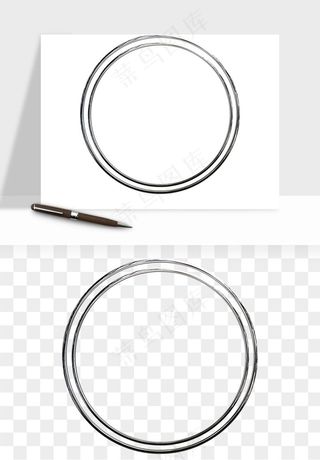 墨迹水墨圆圈圆环边框
