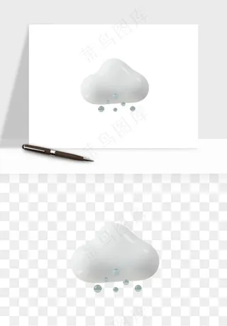 立体天气图标png免抠