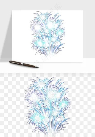 卡通烟花烟火礼花png免抠