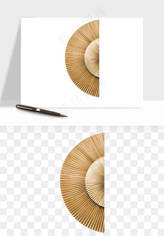 古风扇子元素png免抠