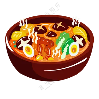 麻辣烫插画  免扣素材