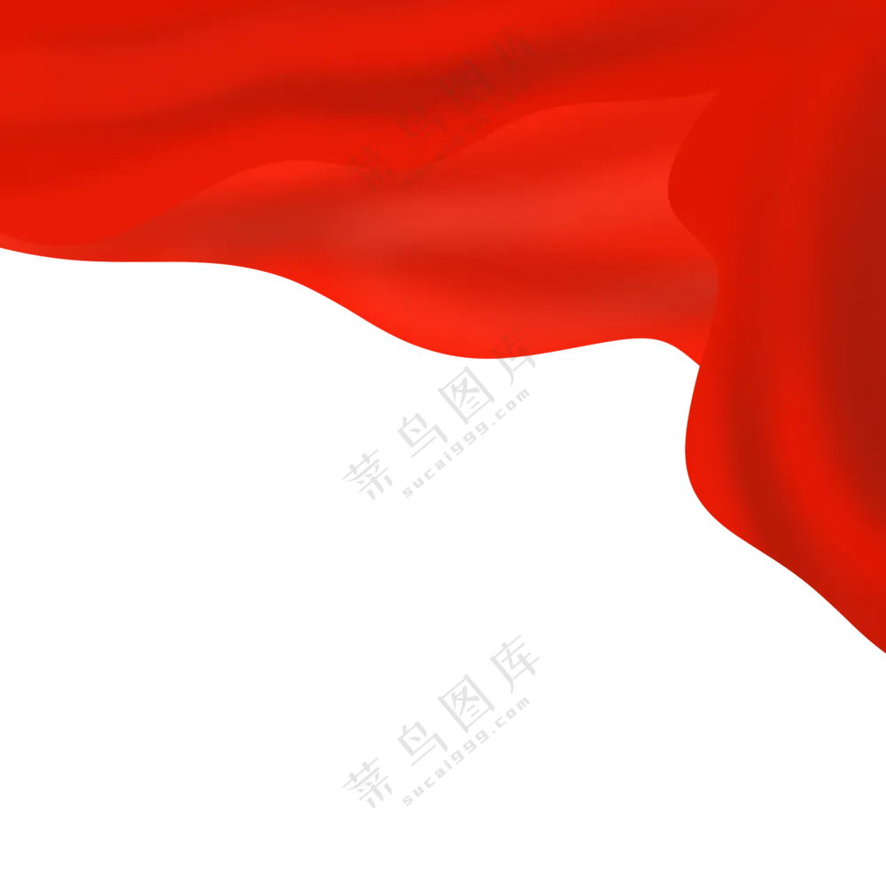 红色旗帜边框装饰PNG免抠图片素材