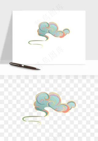 国潮敦煌云纹祥云云彩png免抠