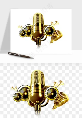 话筒直播麦克风png免抠