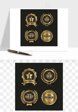 奖章勋章品质标签矢量png免抠