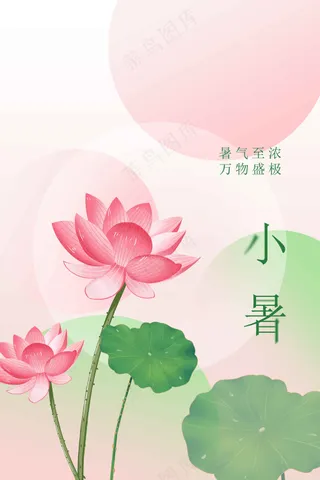 小暑节气传统海报