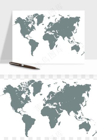 世界地图矢量png免抠