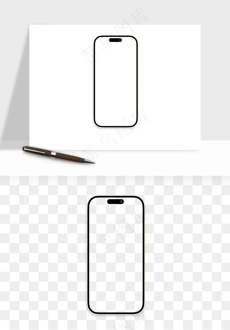 手机样机边框元素png免抠