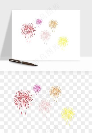 卡通烟花烟火礼花png免抠