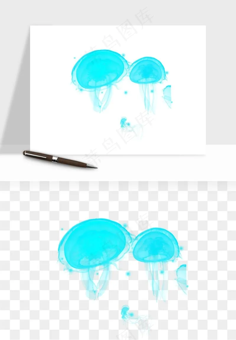 水母章鱼海底生物png免抠图