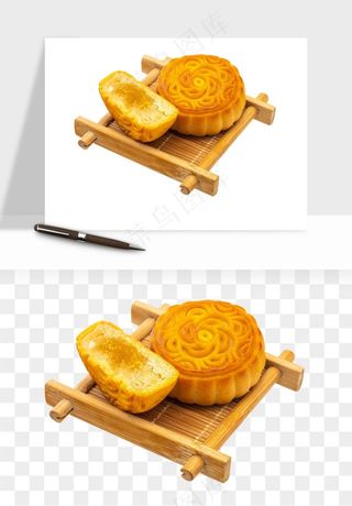 中秋月饼实物png免抠